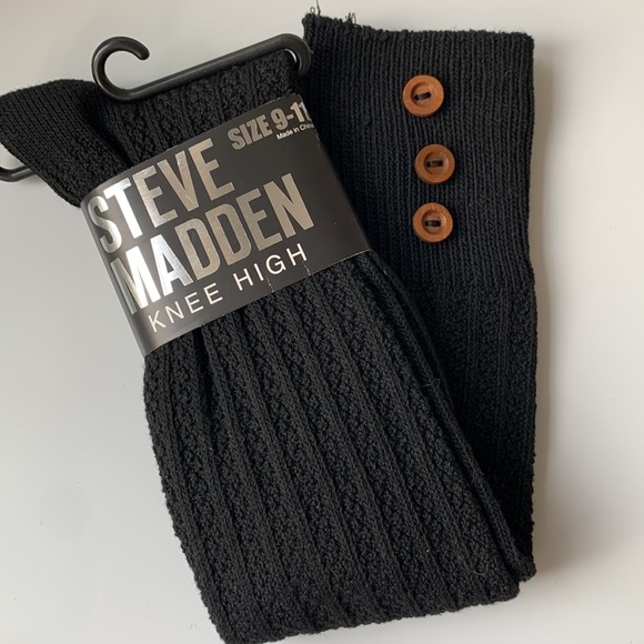 Hunter Original Tall Gloss Black Rain Boots (Size8/39) & Black Knee High Socks - Picture 16 of 16